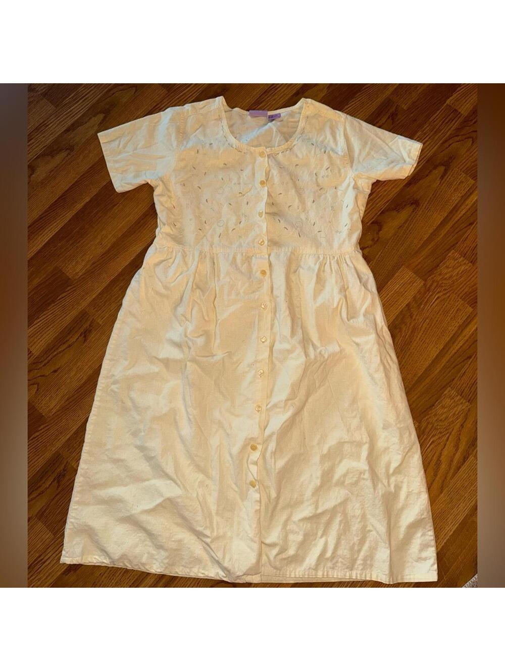 Vintage Premier International Linen/Cotton Blend Shirtdress